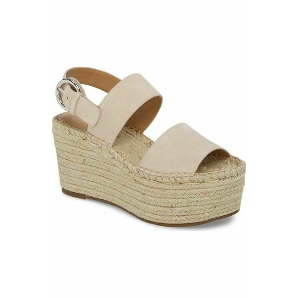 MARC FISHER Pink Renni Espadrille Platform Wedge Heel Sandals Size 9 Strappy a24 - Picture 1 of 10